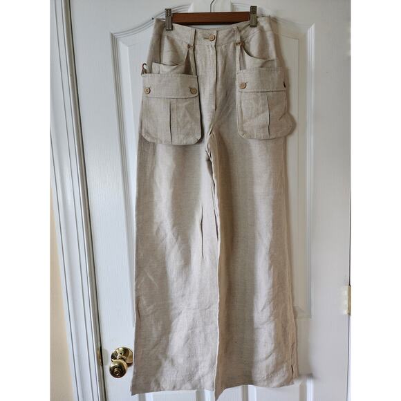 Creatore Pants - Creatore Korean Streetwear High-Waisted Linen Blend Cargo Utility Pants XXS 0 24